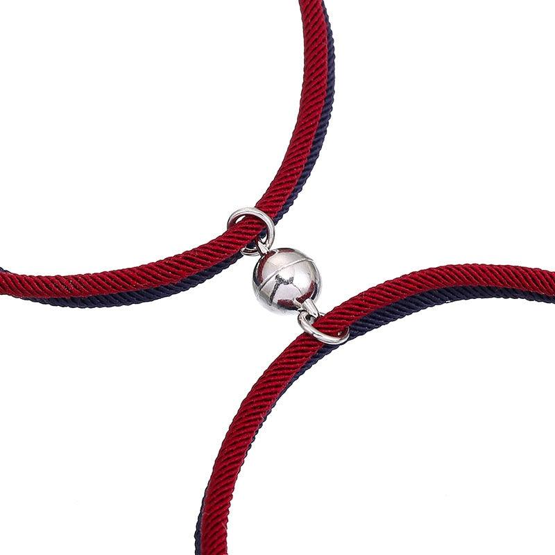 Magnetic Couple Bracelets - Adjustable Rope Set for Lovers