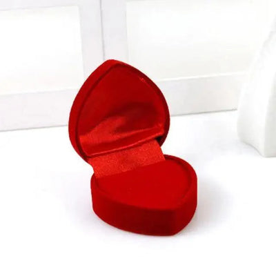 Elegant Red Rose Jewelry Box for Rings and Earrings