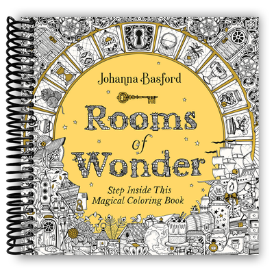 Rooms of Enchantment: Discover the Magic Within This Spiral Coloring Book - Korvel