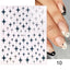 Rose Gold Star 3D Nail Art Stickers for DIY Manicures