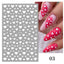 Rose Gold Star 3D Nail Art Stickers for DIY Manicures