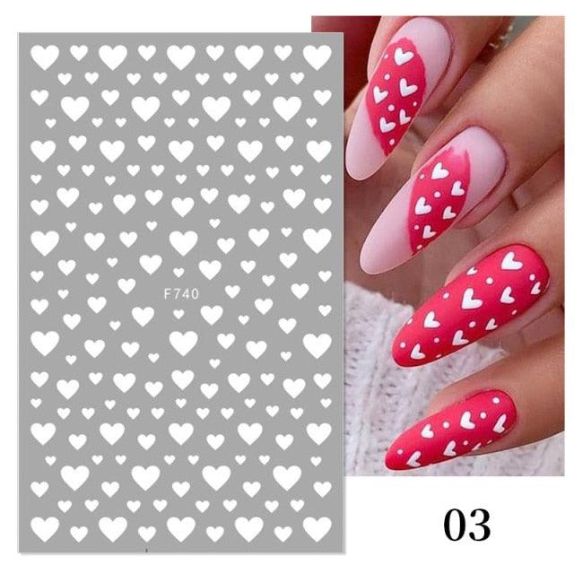 Rose Gold Star 3D Nail Art Stickers for DIY Manicures