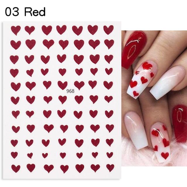 Rose Gold Star 3D Nail Art Stickers for DIY Manicures