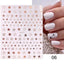 Rose Gold Star 3D Nail Art Stickers for DIY Manicures