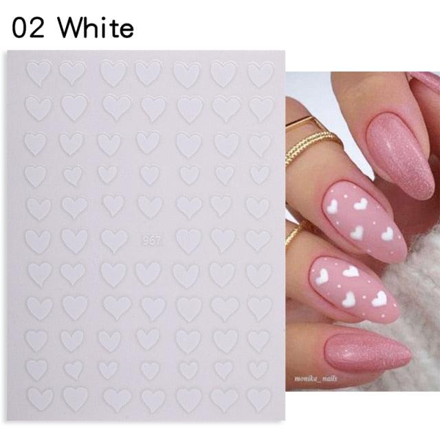 Rose Gold Star 3D Nail Art Stickers for DIY Manicures