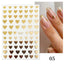 Rose Gold Star 3D Nail Art Stickers for DIY Manicures