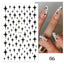 Rose Gold Star 3D Nail Art Stickers for DIY Manicures