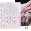 Rose Gold Star 3D Nail Art Stickers for DIY Manicures