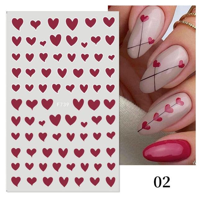 Rose Gold Star 3D Nail Art Stickers for DIY Manicures