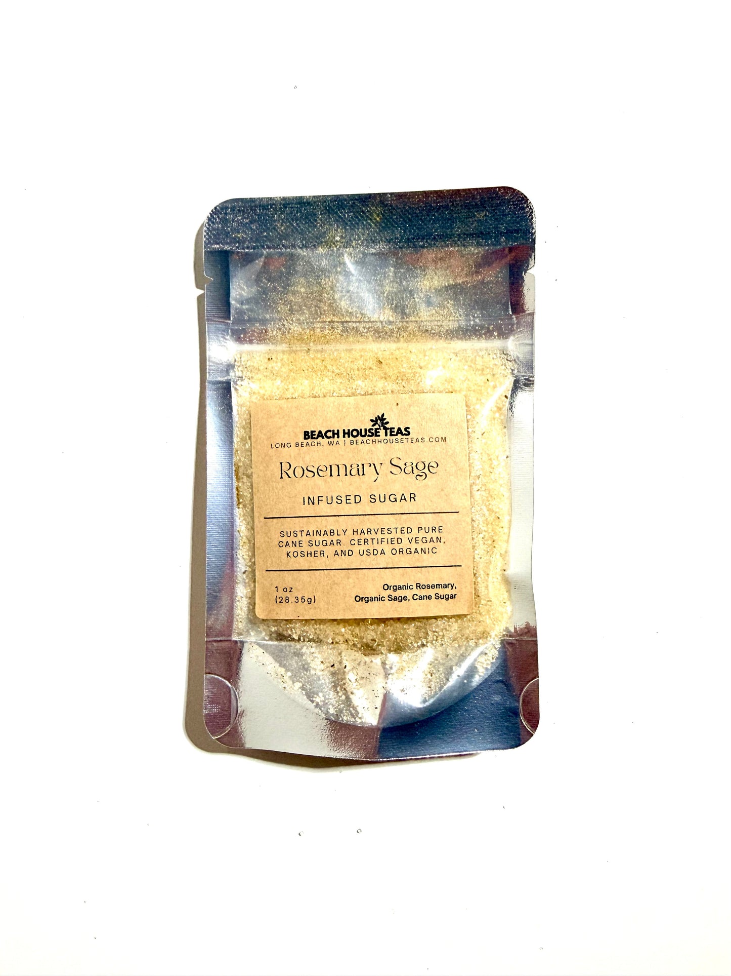 Azúcar culinario artesanal infusionado con romero y salvia