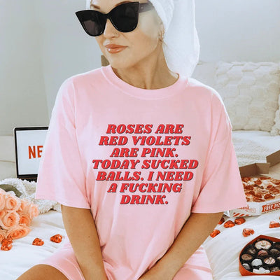 Roses Are Red Violets Are Pink Tee
