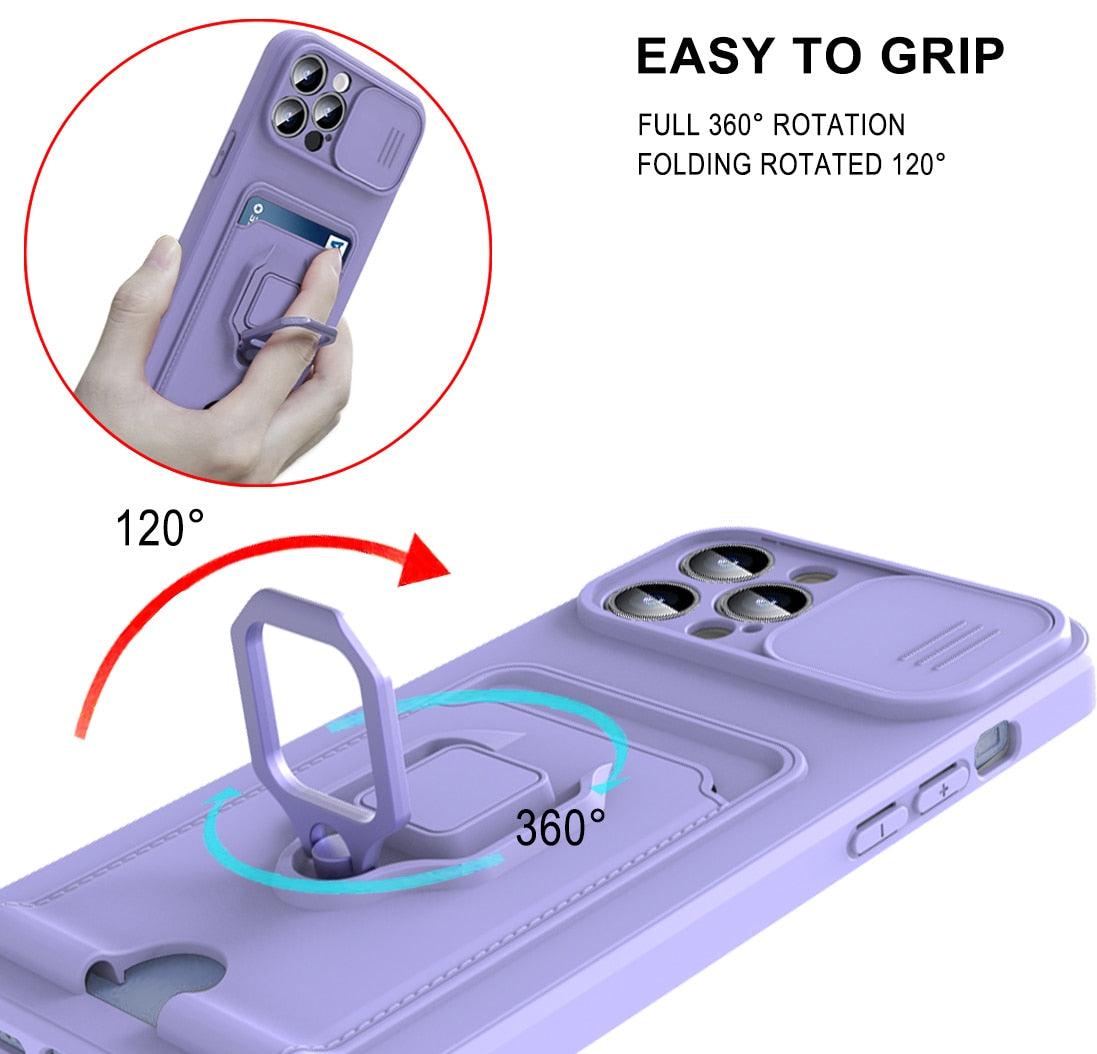 Rotatable Ring Holder Phone Case for iPhone 14/13/12/11 Pro Max