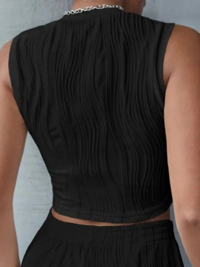 Round Neck Cropped Tank - Korvel