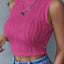 Round Neck Cropped Tank - Korvel