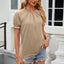 Round Neck Flounce Sleeve T-Shirt - Korvel