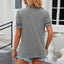 Round Neck Flounce Sleeve T-Shirt - Korvel