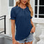 Round Neck Flounce Sleeve T-Shirt - Korvel