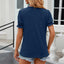 Round Neck Flounce Sleeve T-Shirt - Korvel