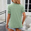 Round Neck Flounce Sleeve T-Shirt - Korvel