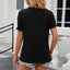 Round Neck Flounce Sleeve T-Shirt - Korvel