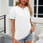 Round Neck Flounce Sleeve T-Shirt - Korvel