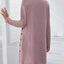 Elegant Round Neck Long Sleeve Mini Dress