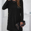 Elegant Round Neck Long Sleeve Mini Dress