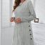 Elegant Round Neck Long Sleeve Mini Dress