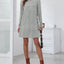 Elegant Round Neck Long Sleeve Mini Dress