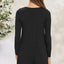 Round Neck Long Sleeve Mini Dress - Korvel