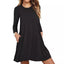 Round Neck Long Sleeve Mini Dress - Korvel