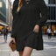 Round Neck Long Sleeve Mini Dress - Korvel