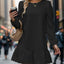 Round Neck Long Sleeve Mini Dress - Korvel