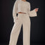 Round Neck Long Sleeve Top and Pants Set - Korvel