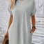 Elegant Round Neck Short Sleeve Mini Dress