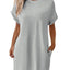 Elegant Round Neck Short Sleeve Mini Dress
