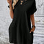 Elegant Round Neck Short Sleeve Mini Dress