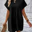 Elegant Round Neck Short Sleeve Mini Dress