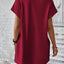Elegant Round Neck Short Sleeve Mini Dress