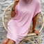 Elegant Round Neck Short Sleeve Mini Dress