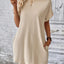Elegant Round Neck Short Sleeve Mini Dress