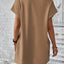 Elegant Round Neck Short Sleeve Mini Dress
