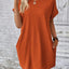 Elegant Round Neck Short Sleeve Mini Dress