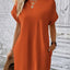 Elegant Round Neck Short Sleeve Mini Dress