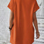 Elegant Round Neck Short Sleeve Mini Dress