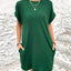 Elegant Round Neck Short Sleeve Mini Dress