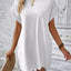 Elegant Round Neck Short Sleeve Mini Dress