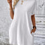 Elegant Round Neck Short Sleeve Mini Dress