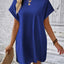 Elegant Round Neck Short Sleeve Mini Dress