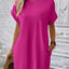 Elegant Round Neck Short Sleeve Mini Dress